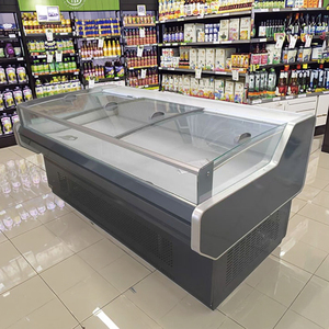 Vitrine Réfrigérée Unitech HS-ZXC-160 1,6 m à Double Température pour <span class=keywords><strong>Boucherie</strong></span>, Supermarché, Fruits de Mer, Réfrigérateur de Charcuterie à Refroidissement Direct - Product Image 1