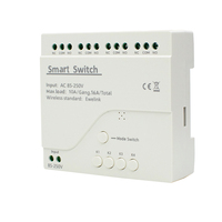 Module de relais intelligent WiFi EWelink 4 canaux sans RF 10A, contrôle à distance par application, 85-250V, sans USB, récepteur DIY, compatible Google Home Alexa