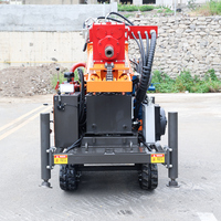 Foreuse portable à couple élevé 200M, type roue, hydraulique, rotative, à vitesse variable, adaptable pour le forage de puits d'eau dans les sols rocheux