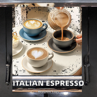 Ensemble de tasses à expresso, tasse à café en céramique simple de couleur unie, avec tasse à latte art, design européen, 300 ml, réutilisable