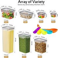 BPA-vrije PET luchtdichte stapelbare 42-delige voedselcontainers met antislipbodem transparante opbergbox set