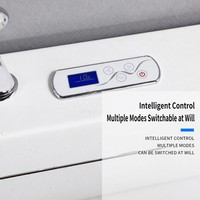 Baignoire de massage à cascade pour une personne avec panneau intelligent thermostatique et rideau d'eau en acrylique, directement de l'usine