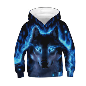 <span class=keywords><strong>Felpa</strong></span> Casual Giovanile Evertop con Logo Personalizzato, Stampa 3D <span class=keywords><strong>Lupo</strong></span> Arrabbiato, <span class=keywords><strong>Felpa</strong></span> con Cappuccio in 100% Poliestere Lavorato a Maglia - Product Image 5