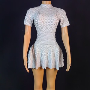 BH1320 superventas vestido de una pieza de manga corta de <span class=keywords><strong>moda</strong></span> de lentejuelas longitud <span class=keywords><strong>Midi</strong></span> para fiestas de club nocturno actuaciones de Gala - Product Image 1