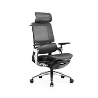 Chaise de bureau pour ordinateur à domicile, chaise de bureau réglable à dossier haut avec repose-pieds, mobilier de bureau