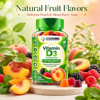 Gummies de Vitamine D3, Gummies de Vitamine D, Marque Privée, Supplément Personnalisé, Vente en Gros, Emballage Personnalisé, Chaîne d'Approvisionnement Stable