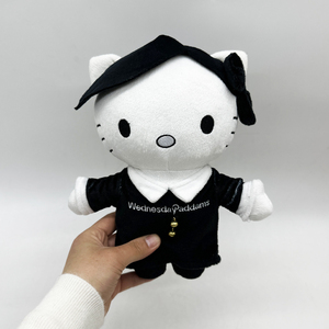 Nouvel Arrivage : Peluche brodée Travis Scott, Peluche Hello Wednesday Addams, Jouet anti-stress rembourré en coton PP - Product Image 3