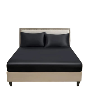 Ensemble de draps et de housses de couette en satin de qualité hôtelière, couleurs unies, en bambou, taille double, style européen et américain - Product Image 4