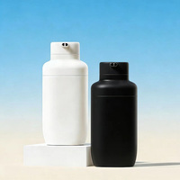 Flacon pompe ovale en plastique PP pour teinture capillaire 2-en-1, capacité 230ml+230ml, couleur personnalisable