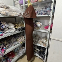 Robe longue moulante à épaules dénudées avec bande de cristaux pour femme, robe de soirée