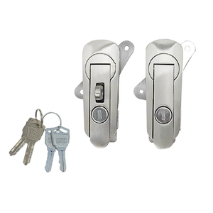 Serratura <span class=keywords><strong>per</strong></span> <span class=keywords><strong>Porta</strong></span> in Legno AB403/1/G in Acciaio Inox, Montaggio a Superficie, Design Moderno con Gancio, Controllo a Chiave, Serratura a Collegamento <span class=keywords><strong>per</strong></span> Armadietto - Product Image 4