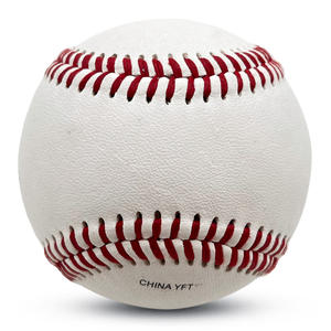 Baseball in pelle Full Grain pelle di vacchetta di dimensioni ufficiali con avvolgimento in lana 100% a doppia imbottitura in sughero rosso - Product Image 5