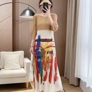 <span class=keywords><strong>2023</strong></span> <span class=keywords><strong>estate</strong></span> <span class=keywords><strong>primavera</strong></span> Miyake abito lungo temperamento stampato modelli artistici <span class=keywords><strong>abbigliamento</strong></span> moda sciolto per le donne vestito da partito causale - Product Image 6