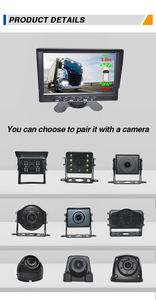 Vente en gros Moniteur de camion REXXIS Full View AHD de 7 pouces avec ligne de jauge arrière Caractéristiques de la caméra de recul étanche - Product Image 4