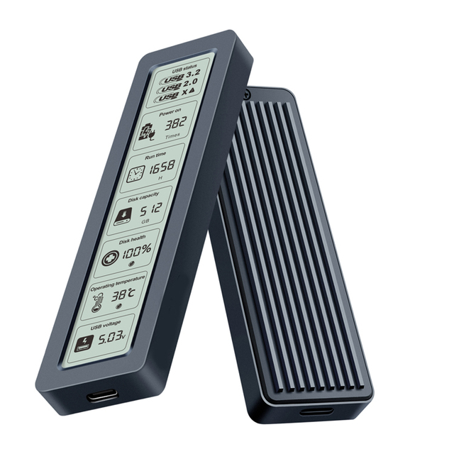 Great Roc Hard Drive Enclosure with LCD Display USB 3.2 Type C Hard Disk case M.2 SSD Enclosure