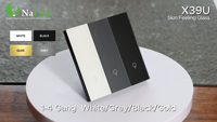 Nalite M8 Series 1 Gang 2Gang 3 Gang 4 Gang warna berbeda Panel aluminium Zigbee Tuya sakelar lampu pintar sakelar peredup pintar