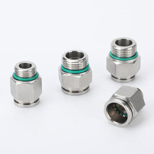 Pièces pneumatiques haute pression en acier inoxydable, série de connecteurs filetés PC-G, connecteur rapide pour tuyau d'air, filetage G, passage direct - Product Image 2