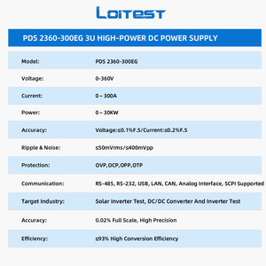 Fuente de Alimentación Programable de Alta Potencia y Amplio Rango PDS 2360-300EG, 93% de Eficiencia, Bajo Ruido de Ondulación, 360V 300A - Product Image 6