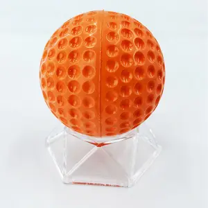 9 Inch PU Glossy Red Baseball Ball For Adult Training