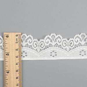 Giysiler ve çantalar için küçük naylon elastik şerit süs siyah ve beyaz seksi stil - Product Image 4