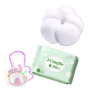 J.CongBo Vente en gros <span class=keywords><strong>de</strong></span> protège-slips jetables en coton biologique <span class=keywords><strong>de</strong></span> haute qualité 240 mm avec ailettes super absorbants anti-fuites - Product Image 1