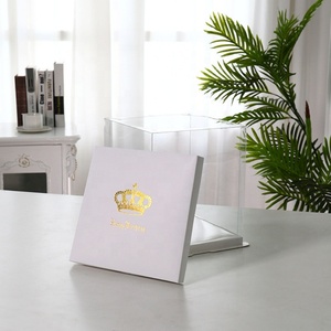 Food Grade Custom Transparent Pet Plastic <b>Clear</b> Decorative Wedding Square <b>Cake</b> <b>Box</b> - Product Image 5
