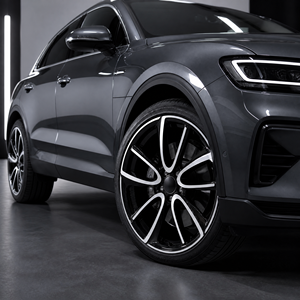Jantes forgées 21 pouces 5 branches, finition noir brillant usiné, en aluminium forgé, 5x130 pour Porsche Cayenne 955 957 958 VW Audi Q7 <span class=keywords><strong>4L</strong></span> - Product Image 4