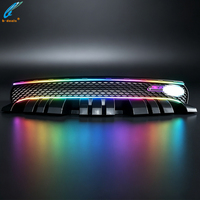 Kustom untuk Dodge Charger 2015 -2023 LED DRL dan Startup Sequence RGB Chasing Front Grille Assembly CH1200384 Hitam 68223889AC