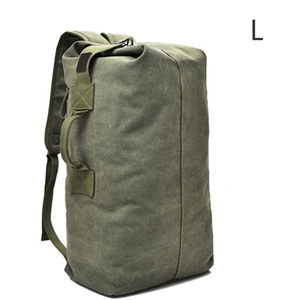 Fashion Outdoor Travel Luggage <strong>Black</strong> Portable Korean Solid Color Large Capacity Sport Rucksack Multifunction Men Canvas <strong>Backpack</strong> - Product Image 1