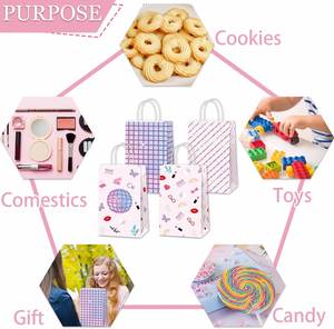Sac cadeau en papier kraft blanc de haute qualité pour cadeaux, sacs en papier d'emballage personnalisés avec logo et poignées pour cadeaux - Product Image 3