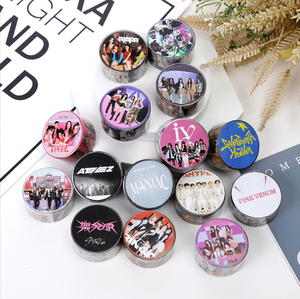 Ruban Washi Kpop Mixte, Autocollants Merchandises Stray Kids, Ruban Washi K-pop Groupe d'Idoles, Autocollant Décoratif Photo Personnage Coloré - Product Image 1