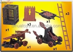 Jouets éducatifs de château médiéval, ensemble de blocs de construction de château, maison de jeu pour enfants, <span class=keywords><strong>jouet</strong></span> de construction de château, figurines de soldats et de chevaliers en PVC - Product Image 4