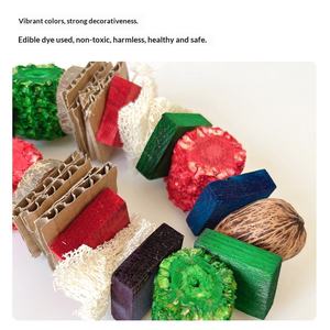 Jouets pour oiseaux, lapins et hamsters Peony Toys : Balles en rotin suspendues en bois colorées pour le mastication et le soulagement de l'engorgement buccal, avec ficelle et paillettes - Product Image 5