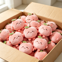 Porte-clés en peluche personnalisé en forme de fruit, OEM ODM, pendentif en coton PP doux, fabriqué sur commande, cadeau de fête