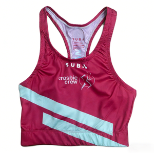 Soutien-gorge de sport à haute performance avec logo personnalisé, blocs de couleur et rayures, respirant et anti-humidité, idéal pour le yoga et l'entraînement en salle de sport pour femmes - Product Image 3