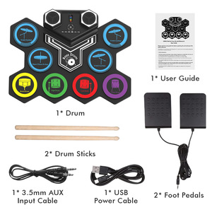 Portable Roll Up Electronic <b>Drum</b> Set 7Cm Foldable With Dual Speakers For Adults Children Beginners Home Use - Product Image 4