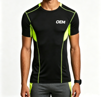T-shirt de sport d'été pour homme, col rond, manches courtes, léger, 100 % polyester, 140-160 GSM, séchage rapide, anti-transpiration, vente en gros OEM