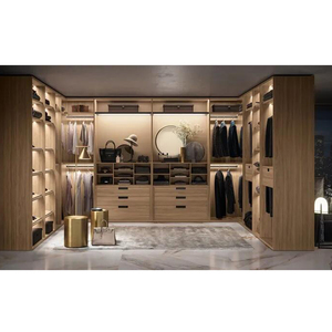 SYBELL Système d'étagères de placard en bois en forme de U avec finition en mélamine, placard walk-in, garde-manger walk-in, placards pour la chambre - Product Image 3