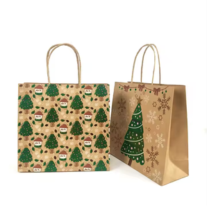 Sofisticado diseño <span class=keywords><strong>invencible</strong></span> Bolsas de papel Kraft de alta calidad Producto DE PROMOCIÓN DE Navidad ergonómico - Product Image 3