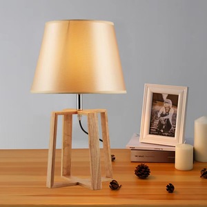 Nhật Bản Phong Cách E27 Đèn Bàn Cổ Điển Bằng Gỗ Cơ Sở Đứng Retro Cổ Điển Linen Cho Phòng Đọc Sách Phòng Ngủ Cạnh Giường Ngủ Đánh Bóng Kỹ Thuật - Product Image 5