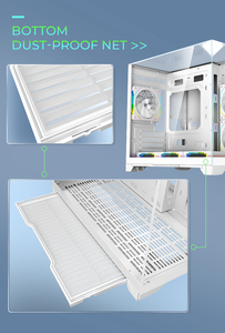 Chất lượng cao chơi game PC trường hợp ODM OEM tùy chỉnh mATX chơi game Tủ Tempered Glass giữa tháp trường hợp máy tính ba mặt Tempered - Product Image 6