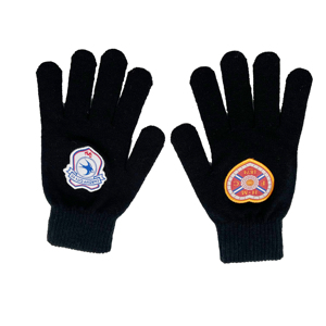 Promozione guanti personalizzati invernali spessi in acrilico a maglia guanti personalizzati ricamati con Logo Patch guanti - Product Image 1