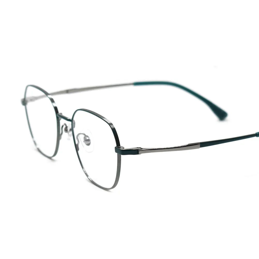 Fashion Design Sense Classic Black mens glasses Polygonal Frame Metal Optical Anti Blue Eyeglasses Frames