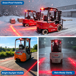 Luz de Trabajo <span class=keywords><strong>LED</strong></span>, Luz de Advertencia de Zona Roja, 30w de Alta Potencia, <span class=keywords><strong>LED</strong></span> <span class=keywords><strong>Osram</strong></span>, Carcasa de Aluminio Fundido, <span class=keywords><strong>Bombillas</strong></span> Aptas para Montacargas y Maquinaria Pesada - Product Image 6