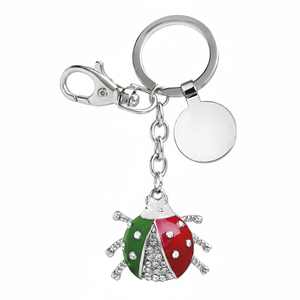 Portachiavi Ladybird Colorato Verde Bianco Rosso - Moschettone e Portachiavi Promozionali - Product Image 2