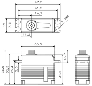 Motor KST X15-908 V8.0 HV sin Núcleo, Cíclico, Mini, Carcasa de Aleación de Aluminio, 9.2Kgf.cm, 0.08seg, para Carreras RC FPV Freestyle, Gran Venta - Product Image 6