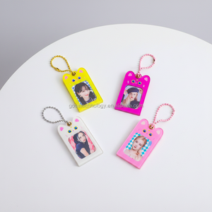 Goss Offre Spéciale 1 pouce Carton mignon Porte-carte photo Anime Clear kpop stars mini photocard Porte-clés porte-carte acrylique - Product Image 2