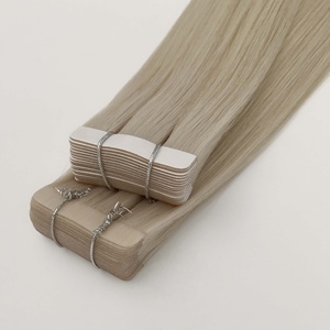 Extensiones de Cabello Adhesivas Finas e Invisibles al por Mayor para Salón, Cabello Ruso 1b, Cabello Humano Virgen, Extensiones de Cabello Natural - Product Image 3