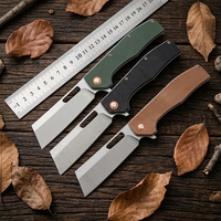 Couteau pliant en acier inoxydable avec manche en Micarta, pointe tombante, finition délavée, personnalisable OEM, couteau de poche pour hommes, camping en plein air
