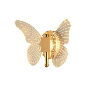 Corpo in ferro lampada da parete a LED per soggiorno camera da letto ampia barra di tensione con disegno a farfalla Touch Control applique - Product Image 6